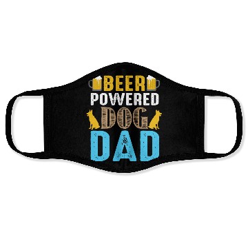 Discover BEER Powered Dog DAD Face Masks