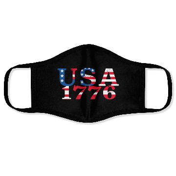 Discover USA Established 1776 Stars Red White Blue Face Masks