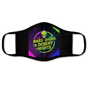 Discover Eclectic Bass Drops Desert Nights Face Masks