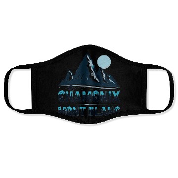 Discover Chamonix Mont Blanc Snowboard France Face Masks
