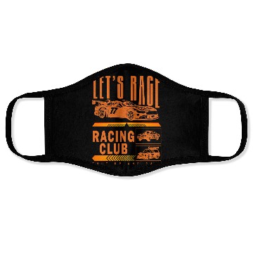 Discover Let's Race Trend Designs Face Masks