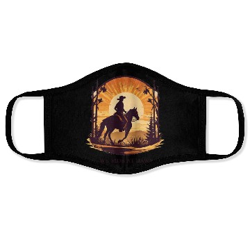 Discover WE RIDE AT DAWN – Cowboy Spirit Edition Face Masks