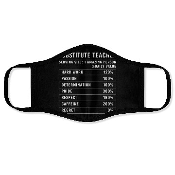 Discover Substitute Teacher School Day Face Masks