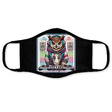 Discover Owl DJ Design Face Masks