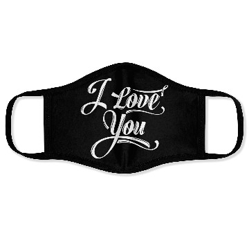 Discover name the design i love you Face Masks