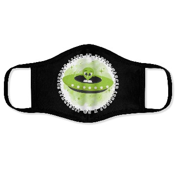 Discover Friendly Space Alien Trip Face Masks