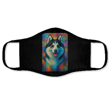Discover Energetic Husky Splash Face Masks