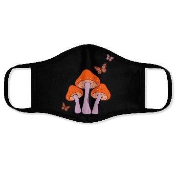 Discover Enchanted Mushrooms & Butterflies Art Face Masks