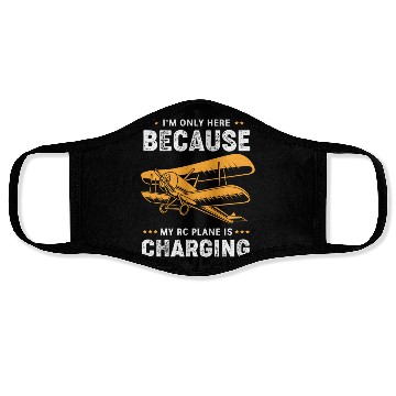 Discover RC Plane Aircraft Model Airplane Face Masks