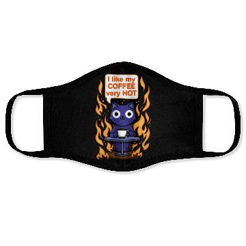 Discover I like coffee very hot Face Masks