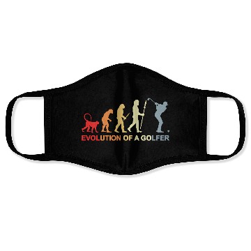 Discover Golfer Evolution Face Masks
