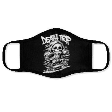 Discover Skeleton Skateboard Gothic Punk Street Art Face Masks