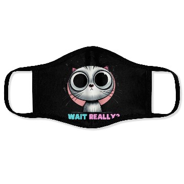 Discover WAIT REALLY? – Curious Cat Edition Face Masks