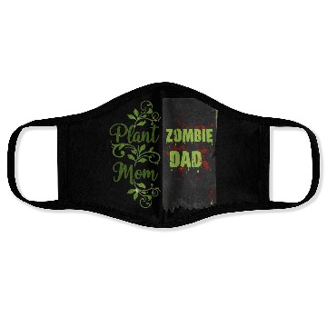 Discover Plant Mom Zombie Dad Couple Design Face Masks