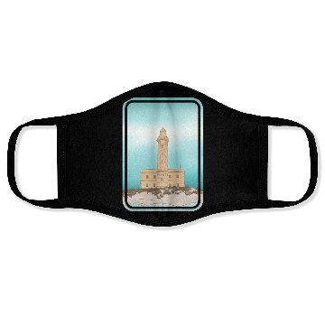 Discover Vieste Lighthouse Italy Face Masks