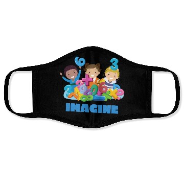 Discover Imagine Math Fun – Colorful Kids Learning Design Face Masks