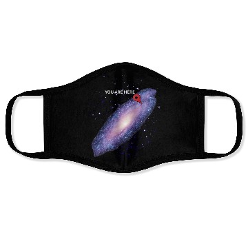 Discover 'You are here' Galaxy Geek Face Masks