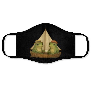 Discover Frog Boat Face Masks