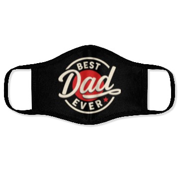 Discover Best Dad Ever Vintage Style Father's Day Design Face Masks