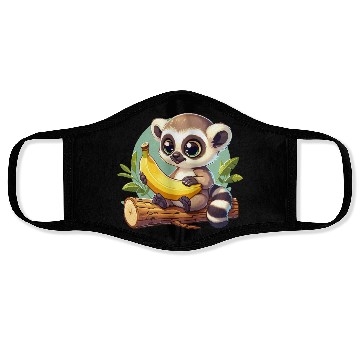 Discover Raccoon with a banana Face Masks