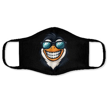 Discover Cool penguin sunglasses summer grin fun Face Masks