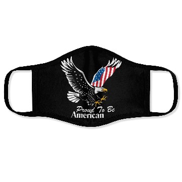 Discover Proud To Be American Eagle Flag Face Masks