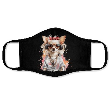 Discover Bling Chihuahua Face Masks