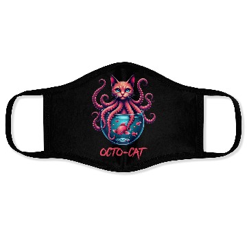 Discover Octo-Cat Creepy Cute Hybrid Monster Design Face Masks