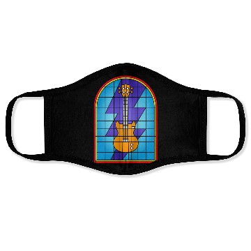 Discover Stained Glass Art Electric Guitar Face Masks
