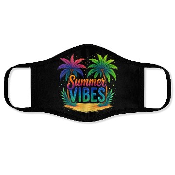 Discover Summer Vibes, Summer Vacation Face Masks