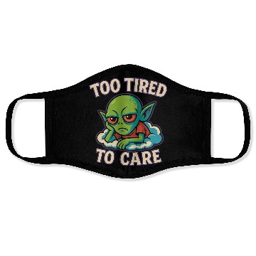 Discover Too Tired To Care - Alien Mood Face Masks