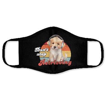 Discover Don't Stop Retrieving, Funny Golden Retriever Dog Face Masks