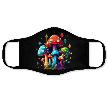 Discover Nature's Psychedelic Mushrooms Face Masks