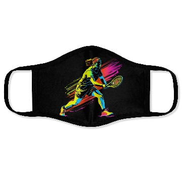 Discover Tennis Player 90s Style Face Masks