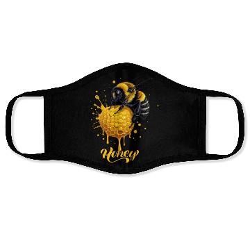 Discover Bee & Honeycomb Art – Sweet Nature Graphic Face Masks