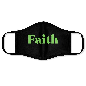Discover Faith over fear Green Face Masks
