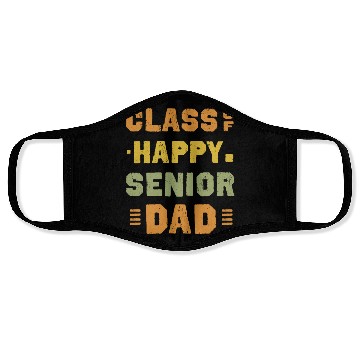 Discover Happy class of 2025 dad senior father graduation Face Masks