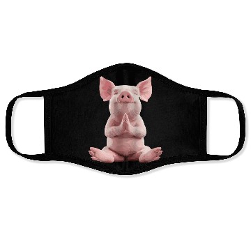 Discover Peaceful Meditating Pig Artwork for Relaxation Face Masks