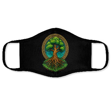 Discover Tree of Life Fantasy Illustration Face Masks