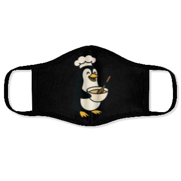 Discover Adorable Cooking Penguin Chef Face Masks