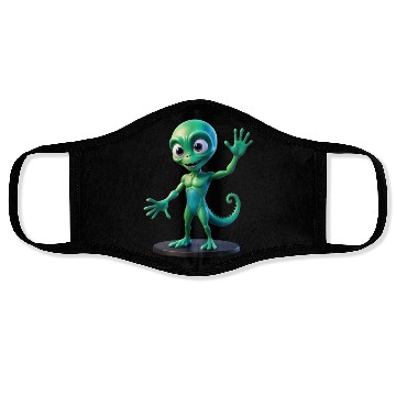 Discover green alien Face Masks