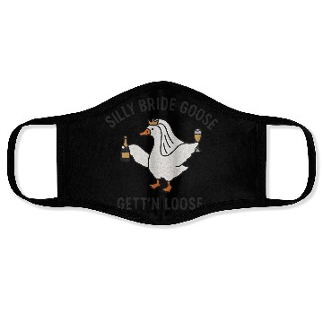 Discover Embroidered Silly Goose Bride Funny Goose Lover Face Masks