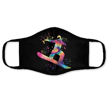 Discover Snowboarder Snowboard Snowboarding Face Masks