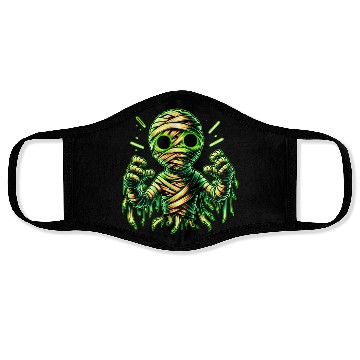 Discover Neon Mummy Glow – Cursed Undead Wrap Face Masks