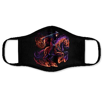 Discover Haunted Pumpkin Rider – Neon Horror Chase Face Masks