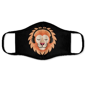Discover Bass the Vinyl Lion Face Masks