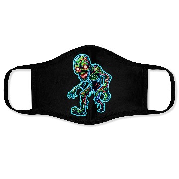 Discover Glowing Zombie Crawler – Toxic Neon Horror Face Masks