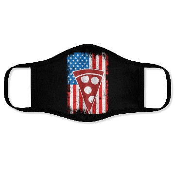 Discover 4th Of July US Pizza Face Masks