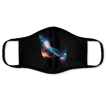 Discover Galaxy Chihuahua Silhouette Face Masks