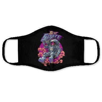 Discover Beat Space – Cosmic DJ Astronaut Vibes Face Masks
